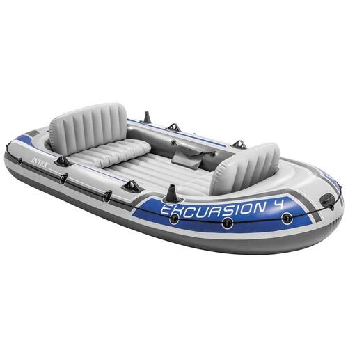 Intex oppusteligt bådsæt Excursion 4 med trollingmotor og beslag