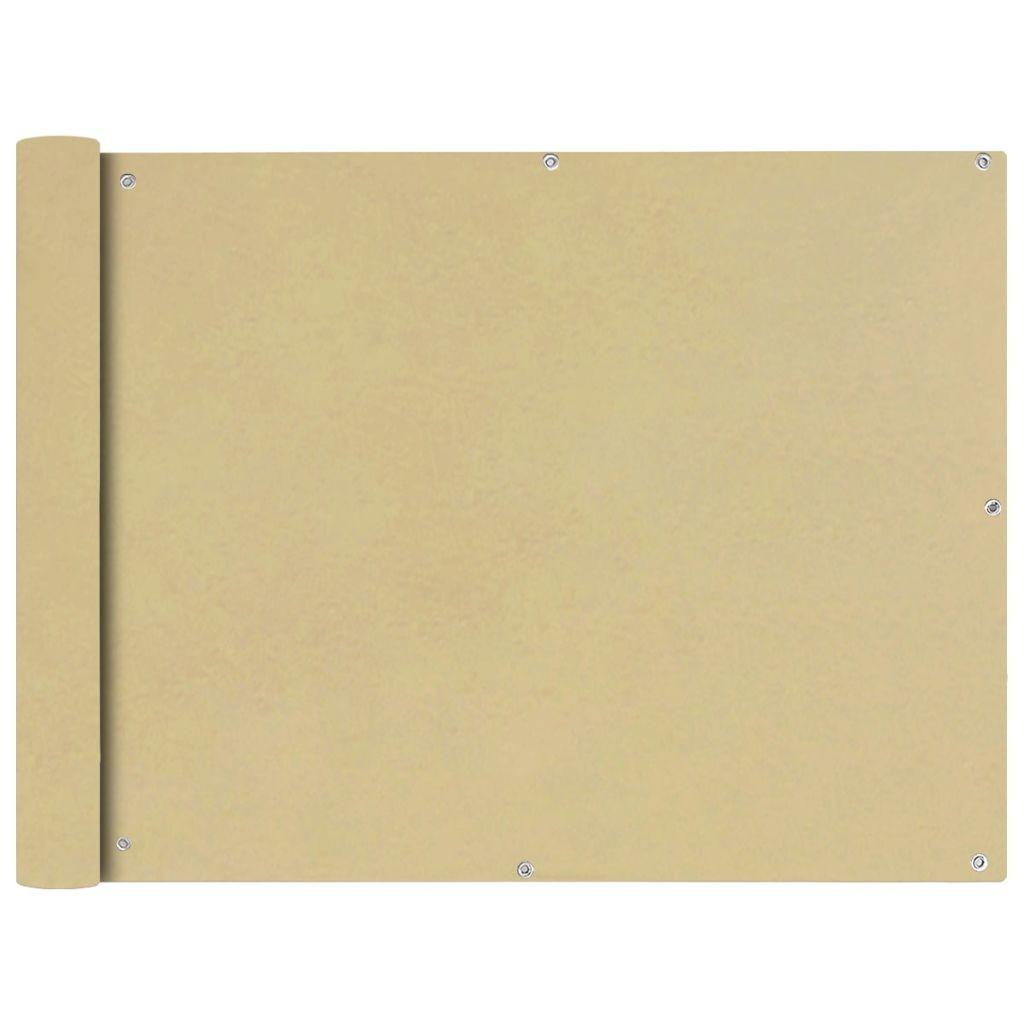 Balkonafskærmning Oxford-stof 90x400 cm beige