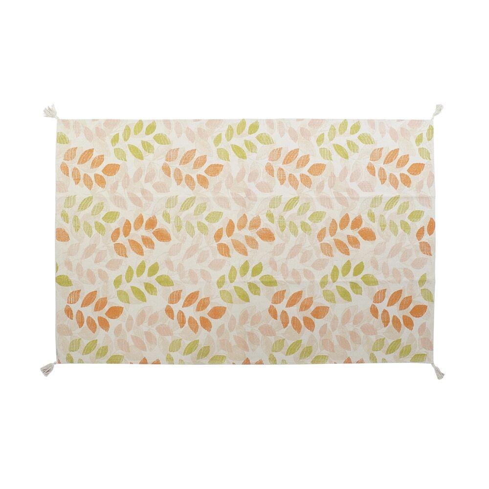 Tæppe Beige Multifarvet Blad Af En Plante 120 X 180 X 1 Cm