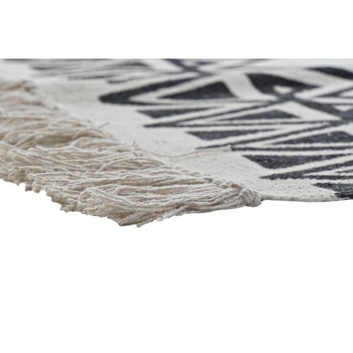 Tæppe - sort/hvid Ikat 120 × 180 cm