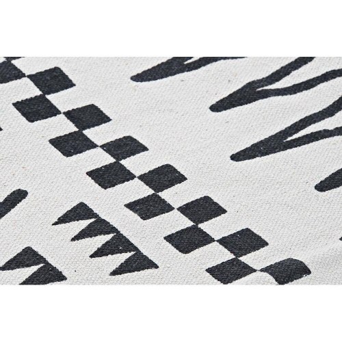Tæppe - sort/hvid Ikat 120 × 180 cm