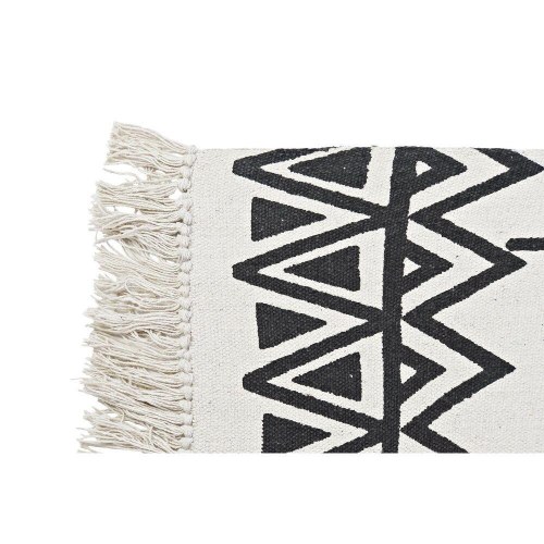Tæppe - sort/hvid Ikat 120 × 180 cm