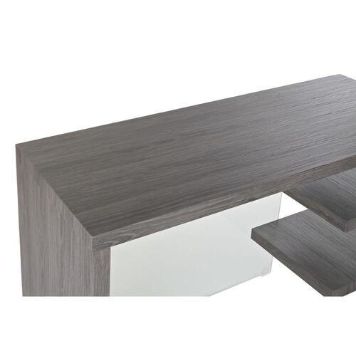 Skrivebord Krystal Grå Gennemsigtig MDF Hærdet glas (120 x 50 x 76 cm)