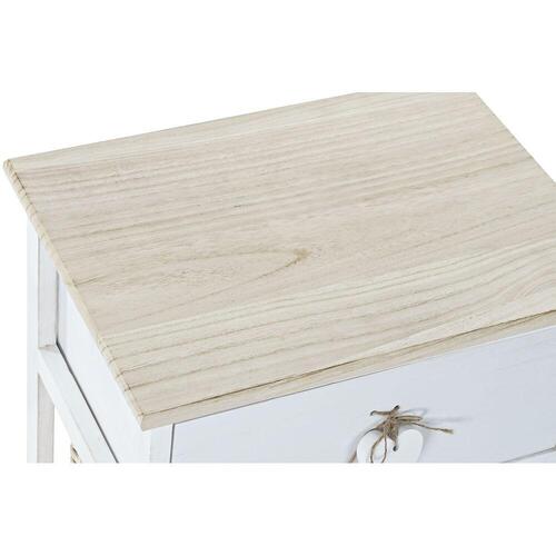 Kommode Natur Hvid flet Paulonia træ (40 x 29 x 42,5 cm)