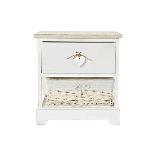 Kommode Natur Hvid flet Paulonia træ (40 x 29 x 42,5 cm)