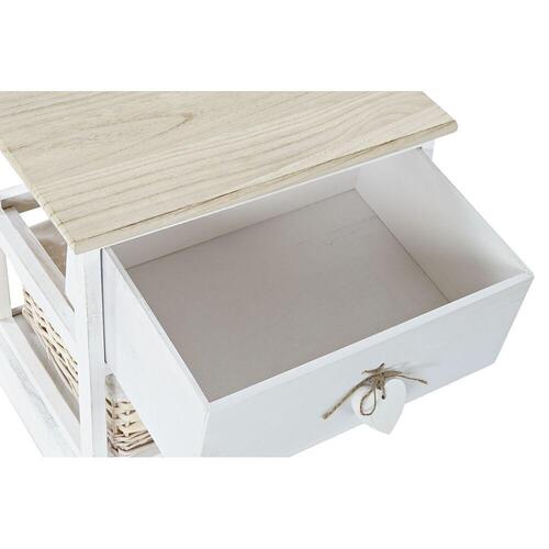 Kommode Natur Hvid flet Paulonia træ (40 x 29 x 42,5 cm)