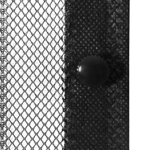 Dørgardin insektnet magnetisk 2 stk. 210 x 100 cm sort
