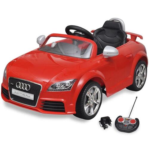 Audi TT RS Sit Bil for børn med hvid fjernbetjening Rød