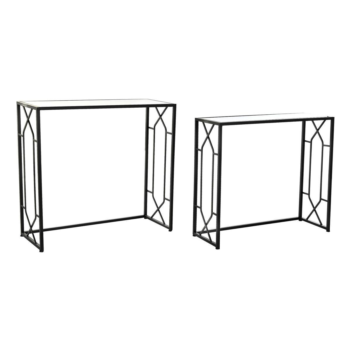 Konsol Sort Metal Krystal 82 x 32 x 76 cm