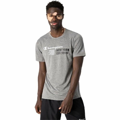 Champion herre T-shirt crewneck, mørkegrå - S