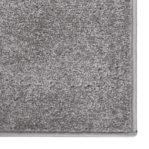 Gulvtæppe 80x150 cm kort luv grå