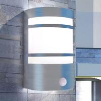 Udendørs væglampe med sensor rustfrit stål