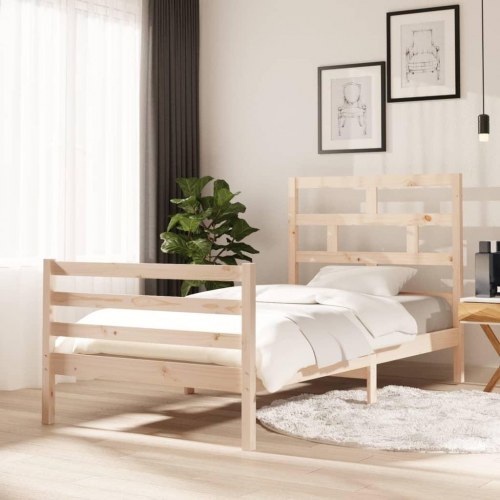 Sengeramme 100 x 200 cm i massivt fyrretræ
