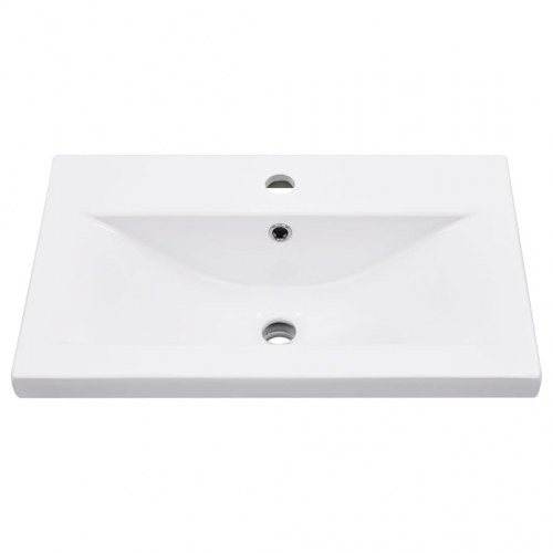 Indbygget håndvask på stel jern hvid