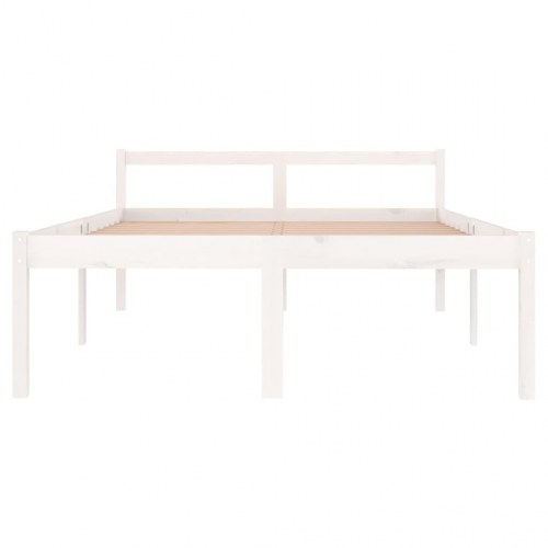 Seniorseng 140 x 190 cm i massivt fyrretræ - hvid