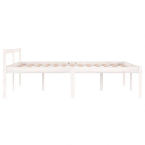 Seniorseng 140 x 190 cm i massivt fyrretræ - hvid