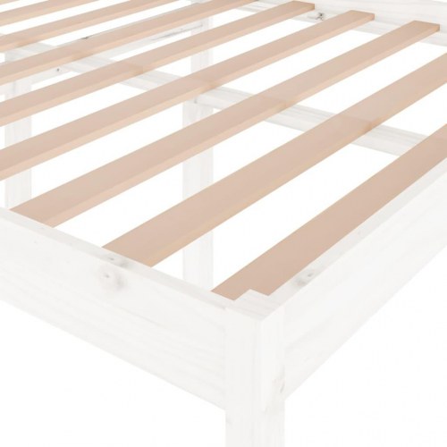Seniorseng 140 x 190 cm i massivt fyrretræ - hvid