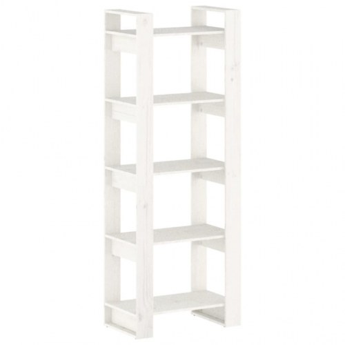 Bogreol/rumdeler 60x35x160 cm massivt træ hvid