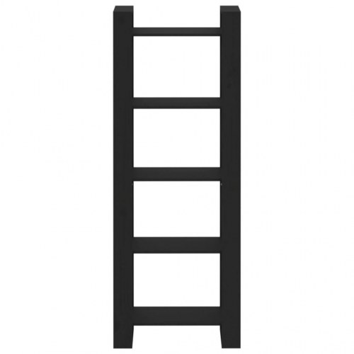 Bogreol/rumdeler i massivt fyrretræ - 60×35×160 cm, sort