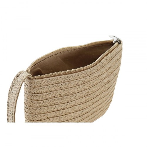 Strandtaske - Brun/Grøn/Beige/Mint, fiber, 43 × 10 × 28 cm (2 enheder)