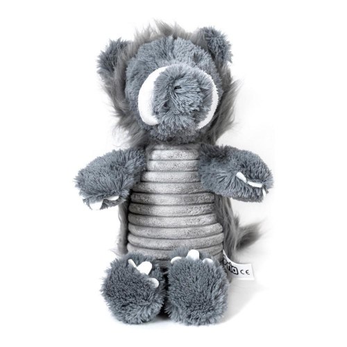 Hundelegetøj plysbamse Gloria - grå monster, med lyd, 20 × 35 cm