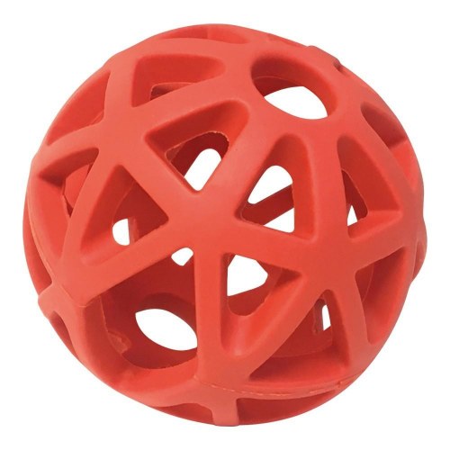Gloria hundelegetøj - bold med rist, 7 cm (assorterede farver)