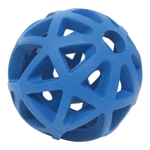 Gloria hundelegetøj - bold med rist, 7 cm (assorterede farver)