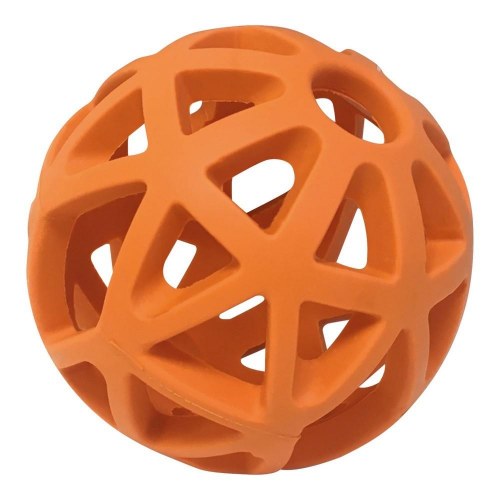 Gloria hundelegetøj - bold med rist, 7 cm (assorterede farver)