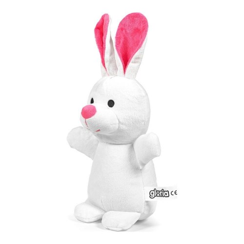 Gloria plysbamse til hund - Kanin med lyd, 10 cm (hvid)
