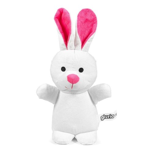 Gloria plysbamse til hund - Kanin med lyd, 10 cm (hvid)