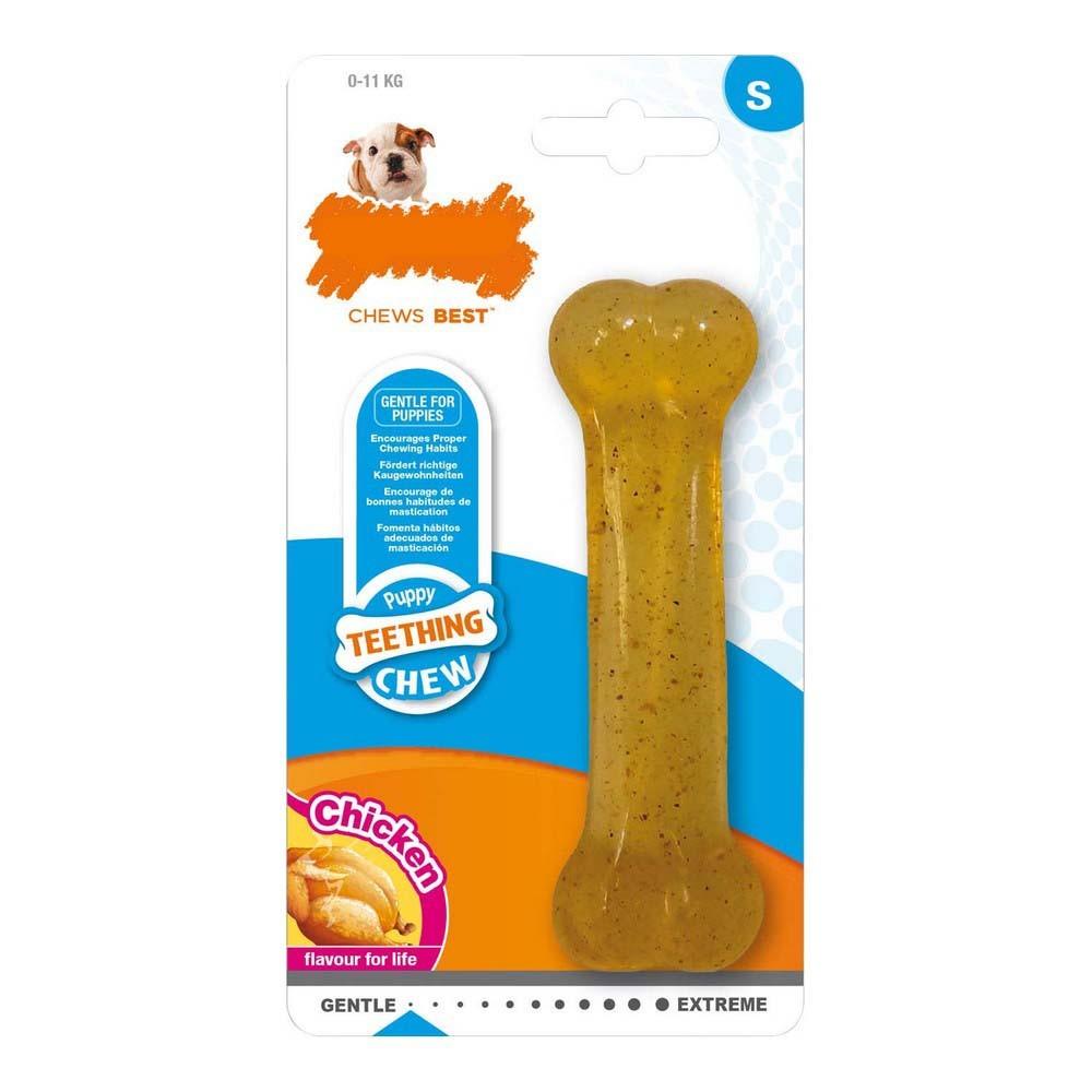 Nylabone hunde-bidering til hvalpe S - kylling, termoplastisk ben