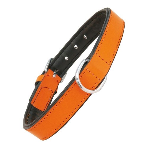 Gloria hundehalsbånd med puder - Orange, 30 x 1,5 cm
