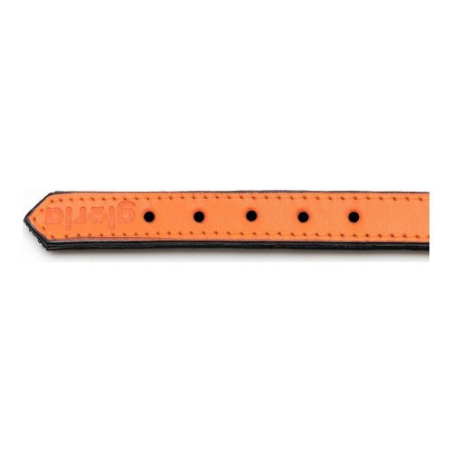 Gloria hundehalsbånd med puder - Orange, 30 x 1,5 cm