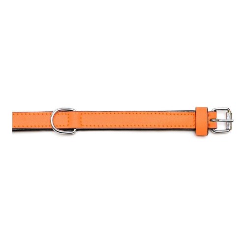 Gloria hundehalsbånd med puder - Orange, 30 x 1,5 cm