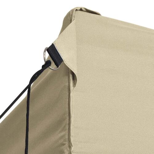Foldbart pop-up telt med 4 sidevægge 3 x 4,5 m cremehvid