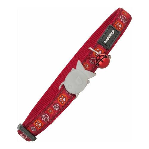 Kat krave Red Dingo Style Rød 20-32 cm dyr print