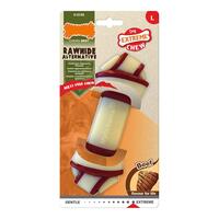 Hund Bidering Nylabone Rawhide Knude Størrelse L Nylon Oksekød