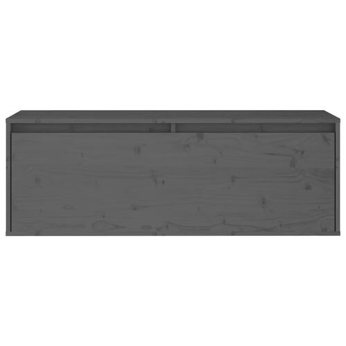 Vægskab 100x30x35 cm massivt fyrretræ grå
