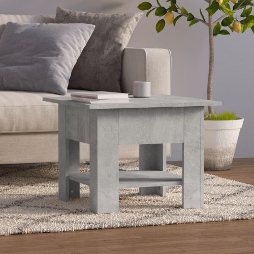 Sofabord 55x55x42 cm konstrueret træ betongrå