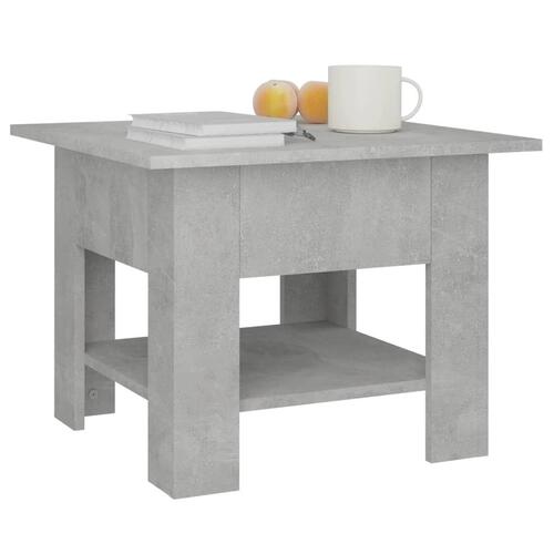 Sofabord 55x55x42 cm spånplade betongrå