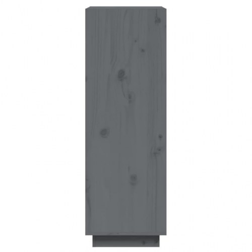 Bogreol/rumdeler 60x35x103 cm massivt fyrretræ grå