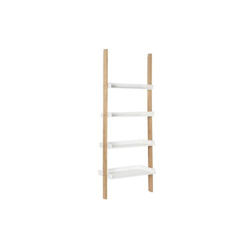 Hylder Hvid Natur Bambus Træ MDF 57 x 30 x 152 cm (1)