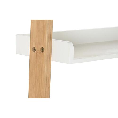 Hylder Hvid Natur Bambus Træ MDF 57 x 30 x 152 cm (1)
