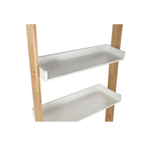 Hylder Hvid Natur Bambus Træ MDF 57 x 30 x 152 cm (1)