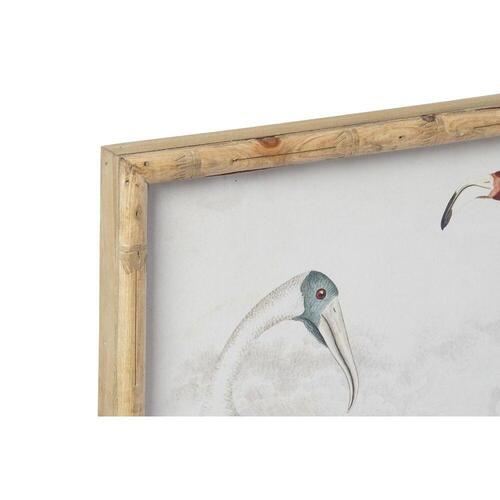 Maleri 60 x 2,8 x 45 cm Fugle Moderne (4 Dele)