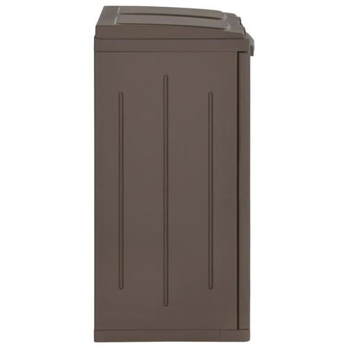Affaldsspand med 2 låger 65x45x88 cm PP brun
