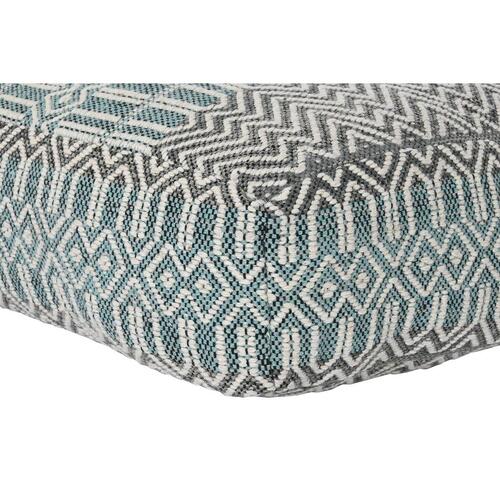 Pude Gulv Striber Blå Polyester Bomuld Mint Aluminium Hvid Grøn (60 x 60 x 25 cm)
