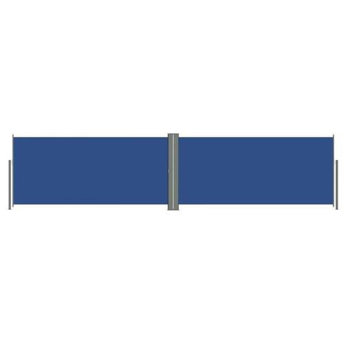 Sammenrullelig sidemarkise 140x600 cm blå