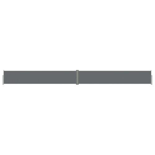 Sammenrullelige sidemarkise 117x1200 cm antracitgrå