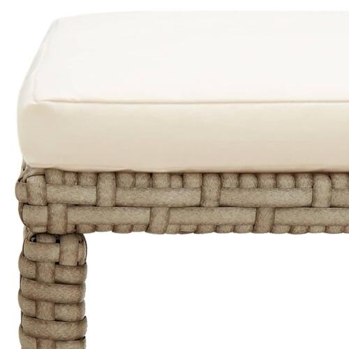 Haveskamler 4 stk. med hynder polyrattan beige